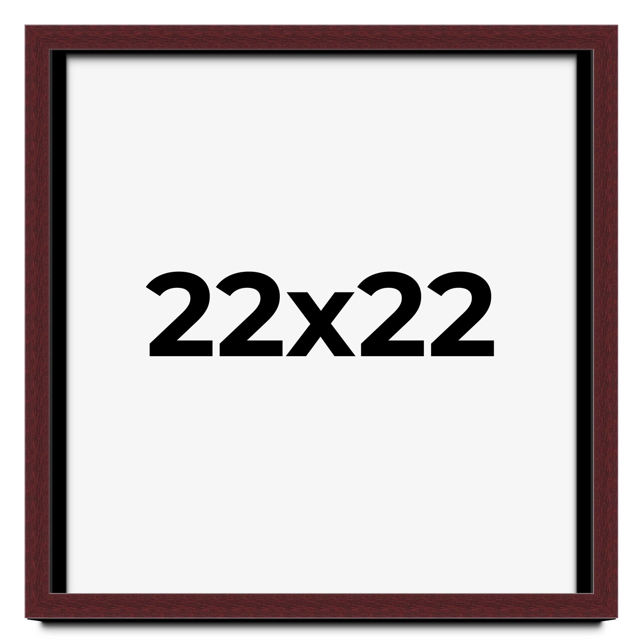 Square Shadow Box 1.5" Depth Brown Picture Frame - UV Acrylic, Backing, Hanging Hardware